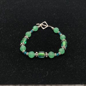 Mermaid Green Art-Glass Bracelet